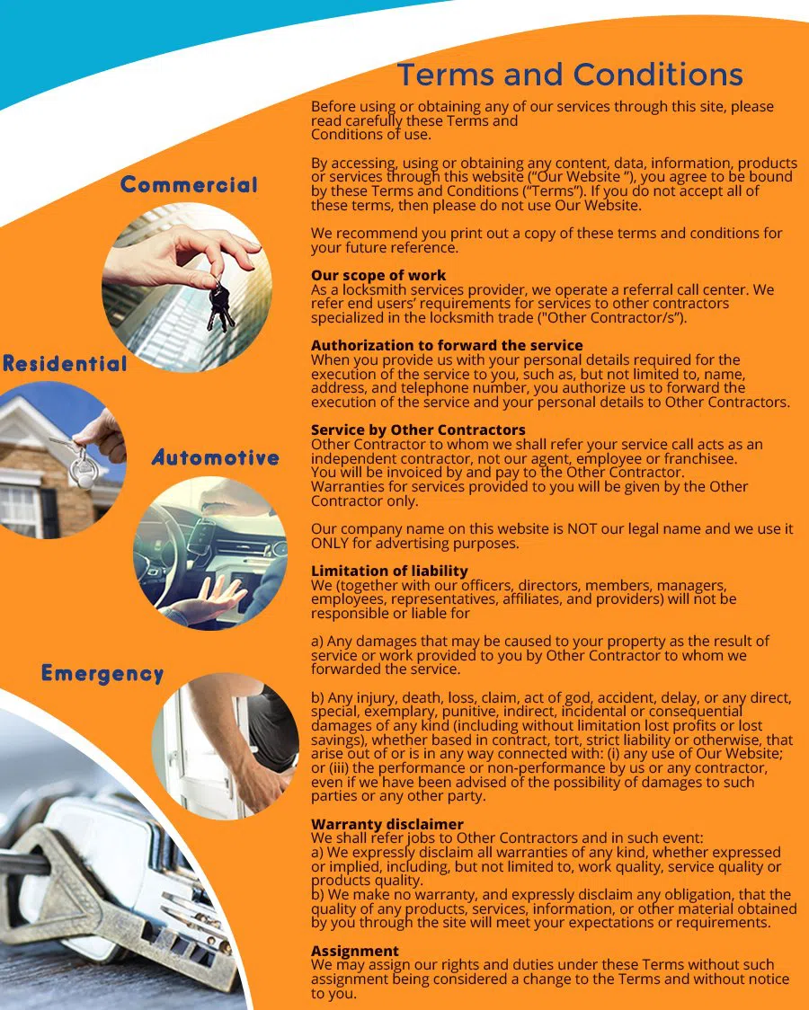 Euclid Locksmith Store Euclid, OH 216-654-9369 - TermsAndConditions